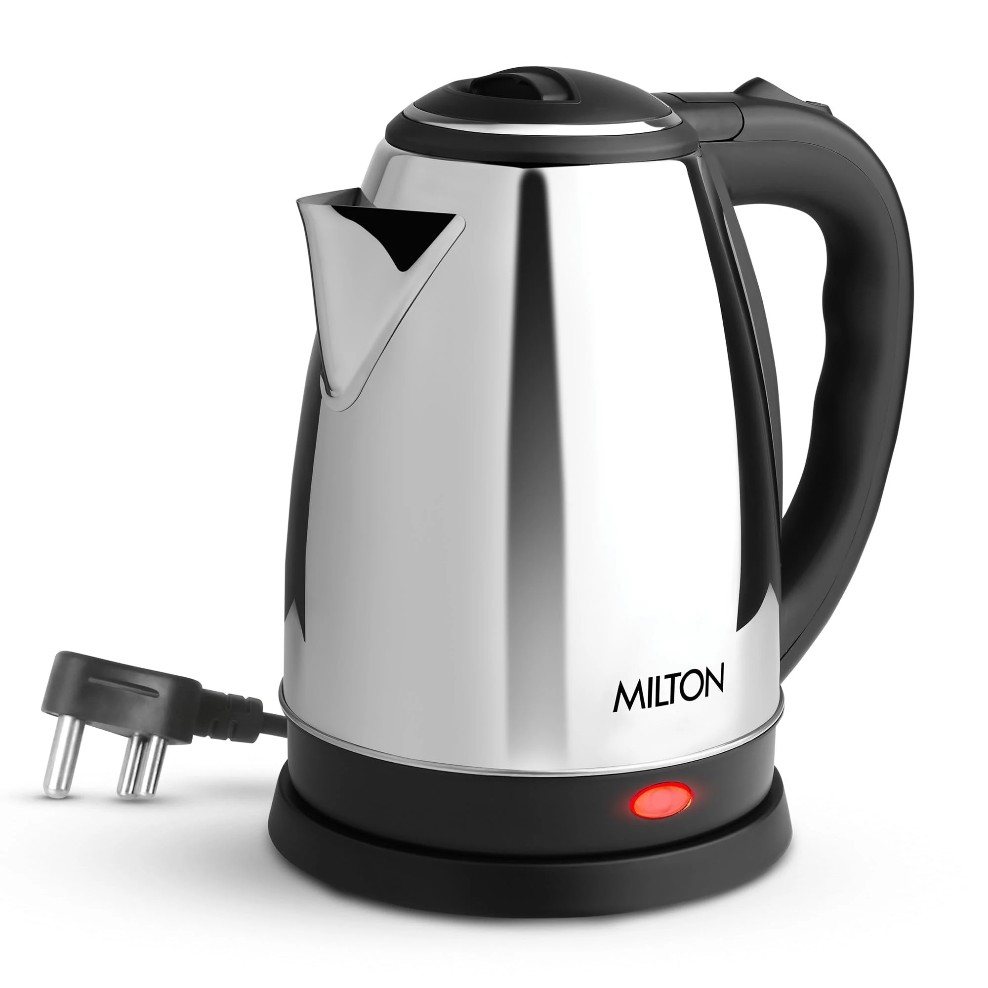 Milton Appliances Go Electric Kettle 1.8 Litre I 3X Protection - Dry Boil, Auto Shut Off, Overheat I 1350 Watt I Super Fast Boiling I Stainless Steel I 360Â° Power Base I 1 Year Warranty