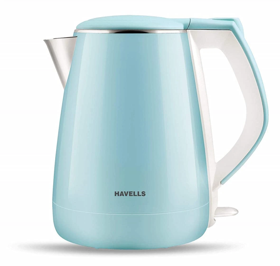 Havells Aqua Plus Electric Kettle 1.2 Litre, 1250 Watt | 304 Stainless Steel Inner Body | Cool Touch Body | Auto Shut-Off |Wider Mouth|2 Years Door Step Warranty by Havells (Blue) — VK Furniture & Electronics | VK Furniture Mangalore
