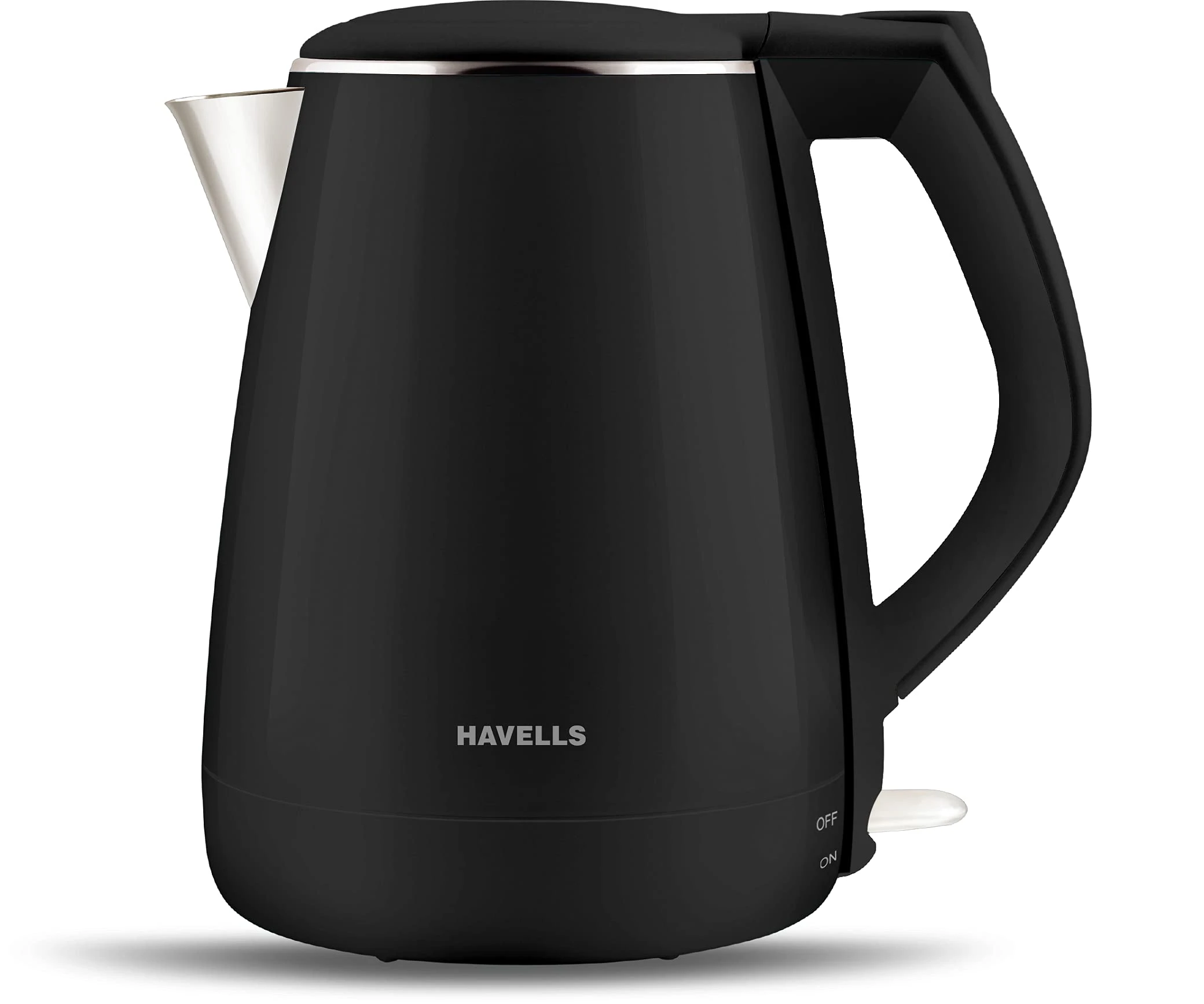 Havells Aqua Plus Electric Kettle 1.2 Litre, 1250 Watt | 304 Stainless Steel Inner Body | Cool Touch Body | Auto Shut-Off |Wider Mouth|2 Years Door Step Warranty by Havells (Black) — VK Furniture & Electronics | VK Furniture Mangalore