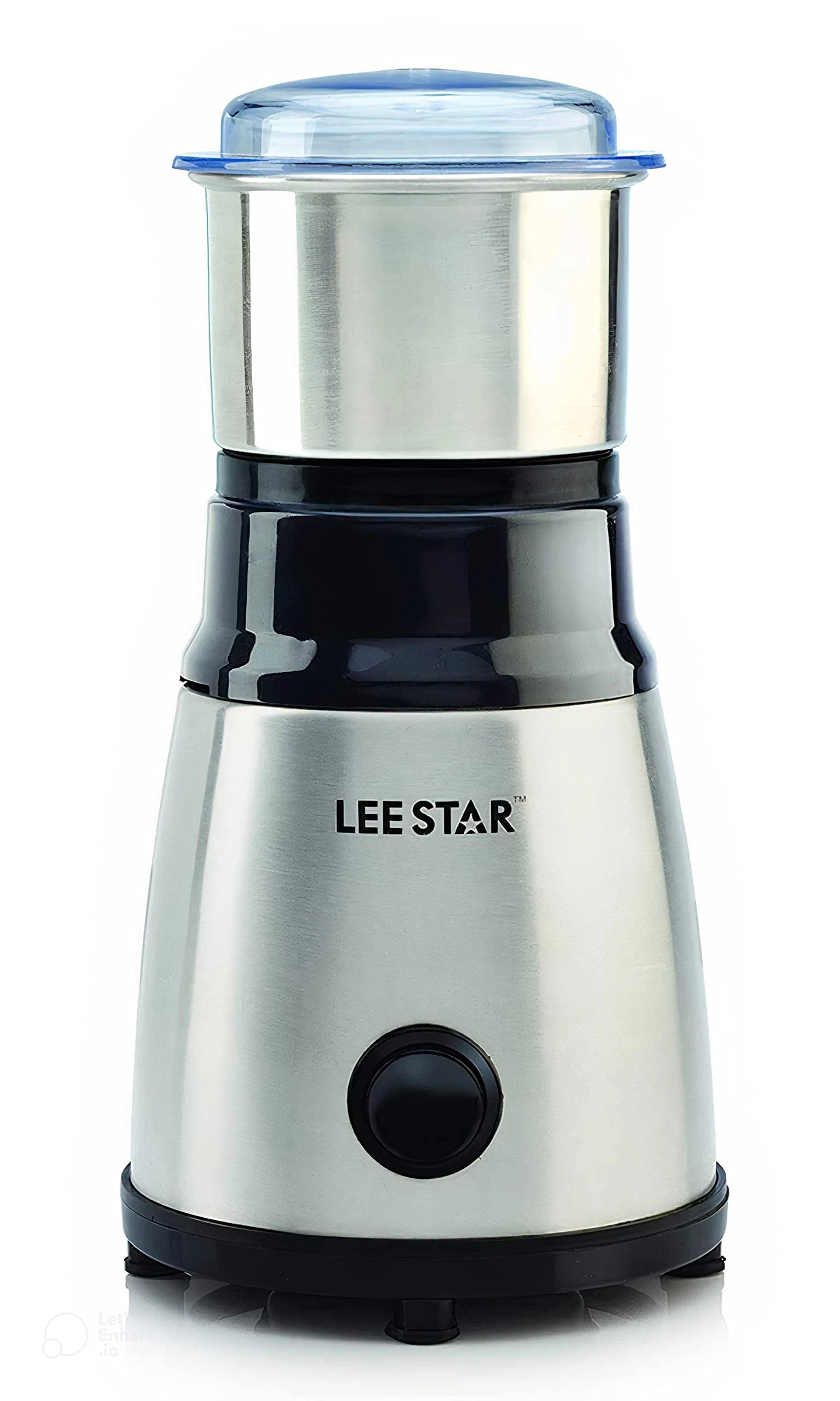 Lee Star 400-Watt Mixer Grinder for Wet & Dry Grinding with Stainless Steel Grinder Jar with Lid High Speed Kitchen Mill for Spice Herb Cereal Beans Vegetables Fruits Nuts Spices, LE-804 (Black)