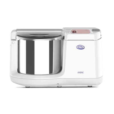 Ultra Mini 1.25 Litre Table Top Wet Grinder - White | Fast Grinding Conical Stones, 85W Power & 5 Years Warranty | AISI 304 Food-Grade SS Multi Utility Cylindrical Drum, Compact Design for Kitchen