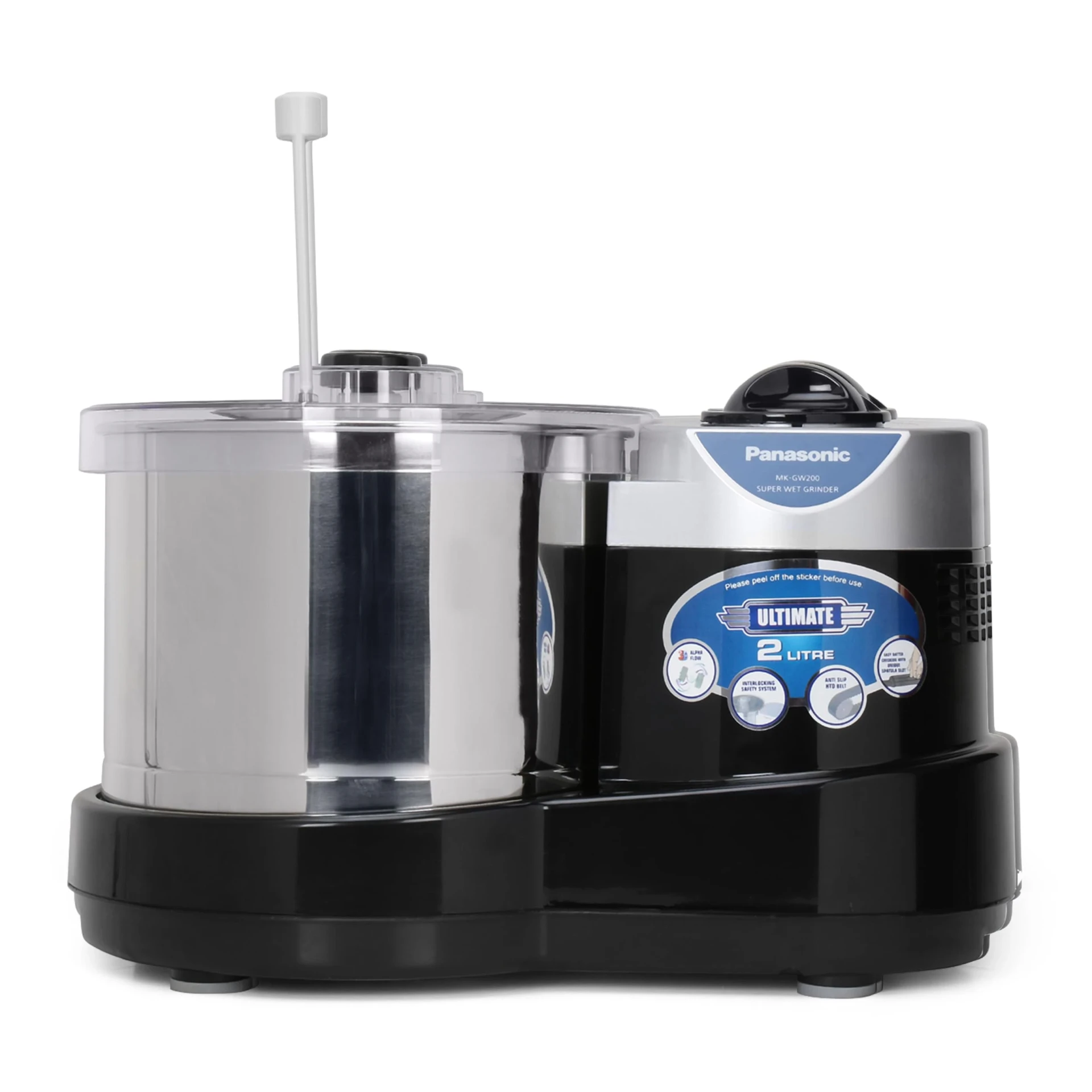 Panasonic MK-GW260 (Black) | Super Wet Grinder | Capacity 2 LTR | Without Timer | Warranty 2 Years Product & 5 Years On Motor
