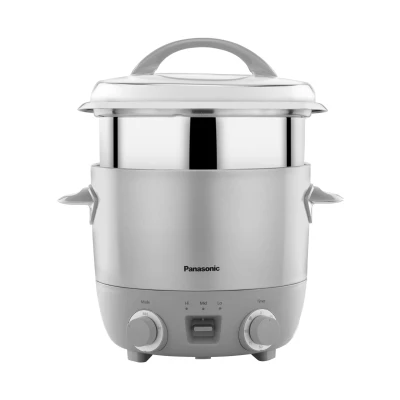 Panasonic SR-ETC(18) SB I New Launch Timer Cooker With Temprature Control| 1.8 Litres Capacity |Cooks upto 1 Kg Raw Rice | Stainless Steel Cooking Pan , SS Lid & Cooking Pan I With Keep Warm Function 