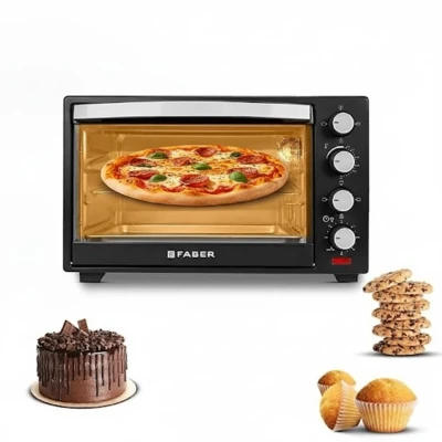 Faber 30L OTG with Rotisserie & Convection | Bake/Toast/Grill with Heat Resistant Glass | Indicator Light | 1600W |Removable Crumb Tray |Upper & Lower Heating| FOTG 30L R Neo
