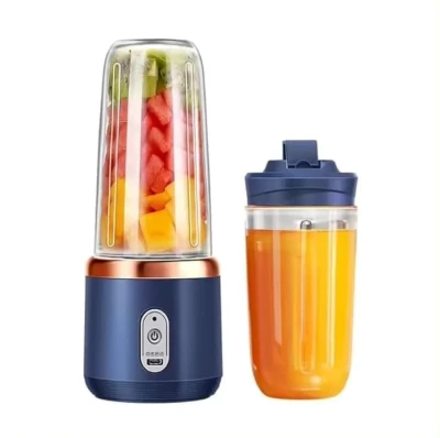 Portable Blender Electric Juicers Fruit Mixers USB Rechargeable Smoothie Mini Personal Juicer 6 Blades 3Gears With 1500 Mah Rechargeable Battery-Smoothie Food Blender R2
