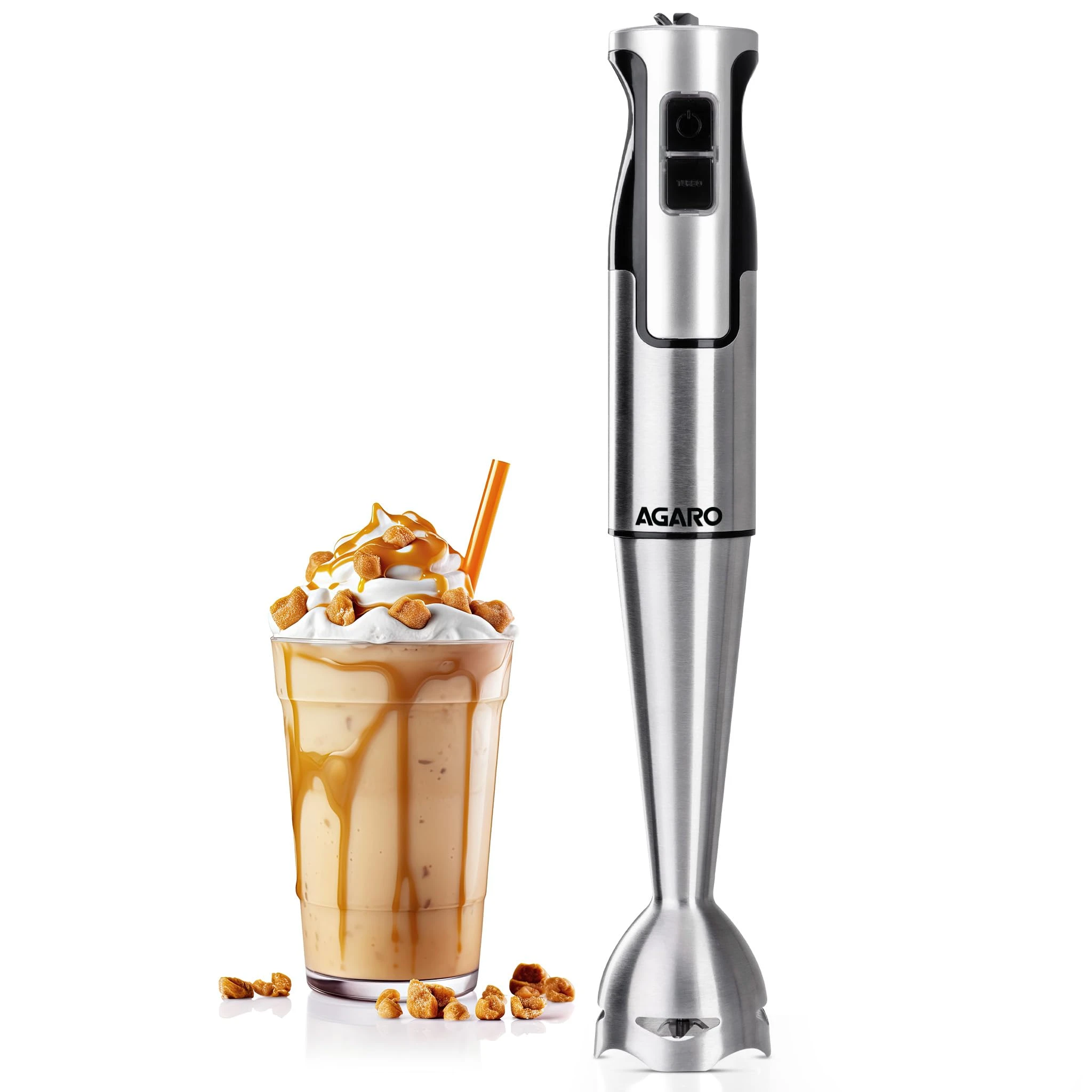 AGARO Regency Hand Blender, 600W, Variable Speed Modes & Speed Regulator, Stainless Steel Body & Blades, For Mixing, Blending. — VK Furniture & Electronics | VK Furniture Mangalore