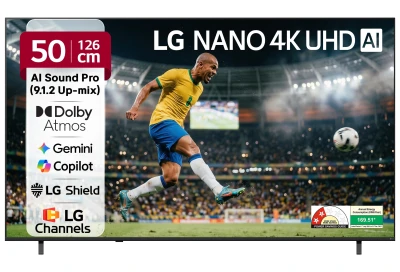 LG 126 cms (50 inches) NU87 AI Series Nano 4K Ultra HD Smart webOS LED TV 50NU870BPLA