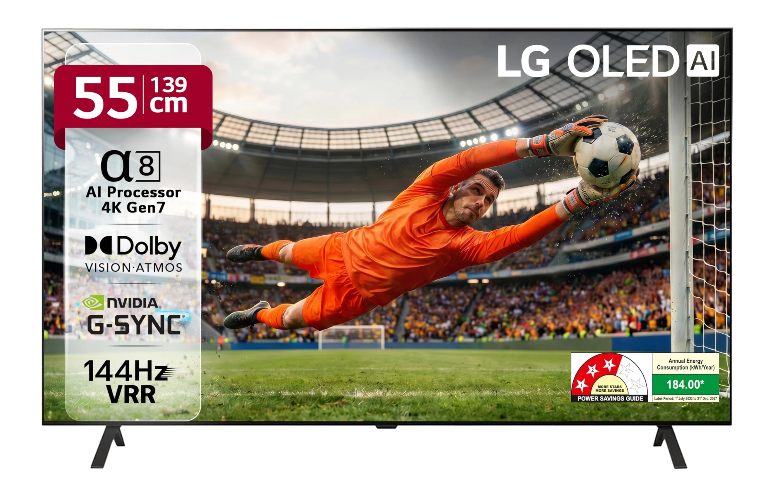 LG 139 cm (55 inches) OLED B4 AI Series 4K Ultra HD (3840 x 2160) Smart webOS OLED TV OLED55B46LA