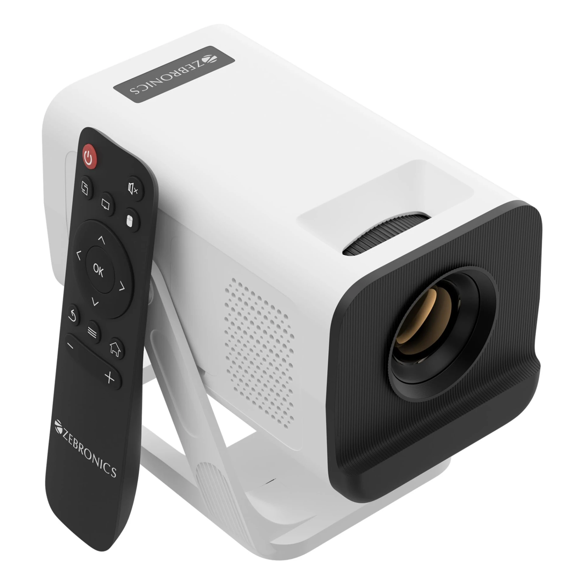 Zebronics Android Smart LED Projector, 4K UHD Support, 4000 Lumens, 100" Screen Size, 240° Tiltable, Auto Keystone, OTT Ap...