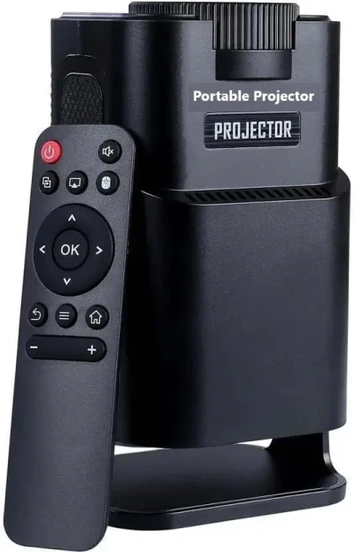 Hy320 Mini Portable Projector-5G WiFi 6,Bluetooth 5.0 and Android 11,Support 4K and 1080P Full Hd, Led Projector with 4D/4...