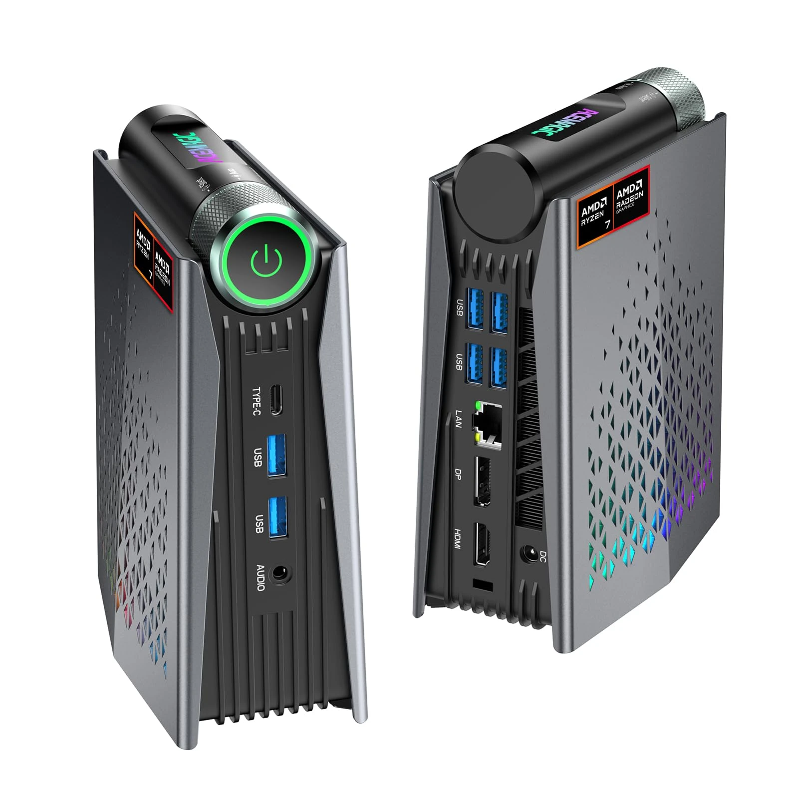 ACEMAGICIAN S3A Mini PC, Ryzen 7 8745HS(up to 4.9GHz), 16GB DDR5 5600MHz 512GB NVMe SSD Computers with Radeon 780M, Light ...