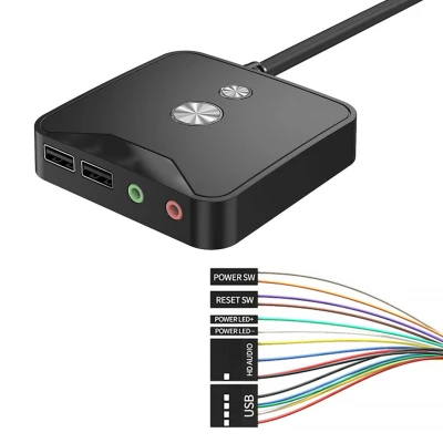 ZORBES® Desktop Computer Power Switch,Desktop Pc Power,Computer On/Off Switch,Push Button CPU Button,2 USB ...