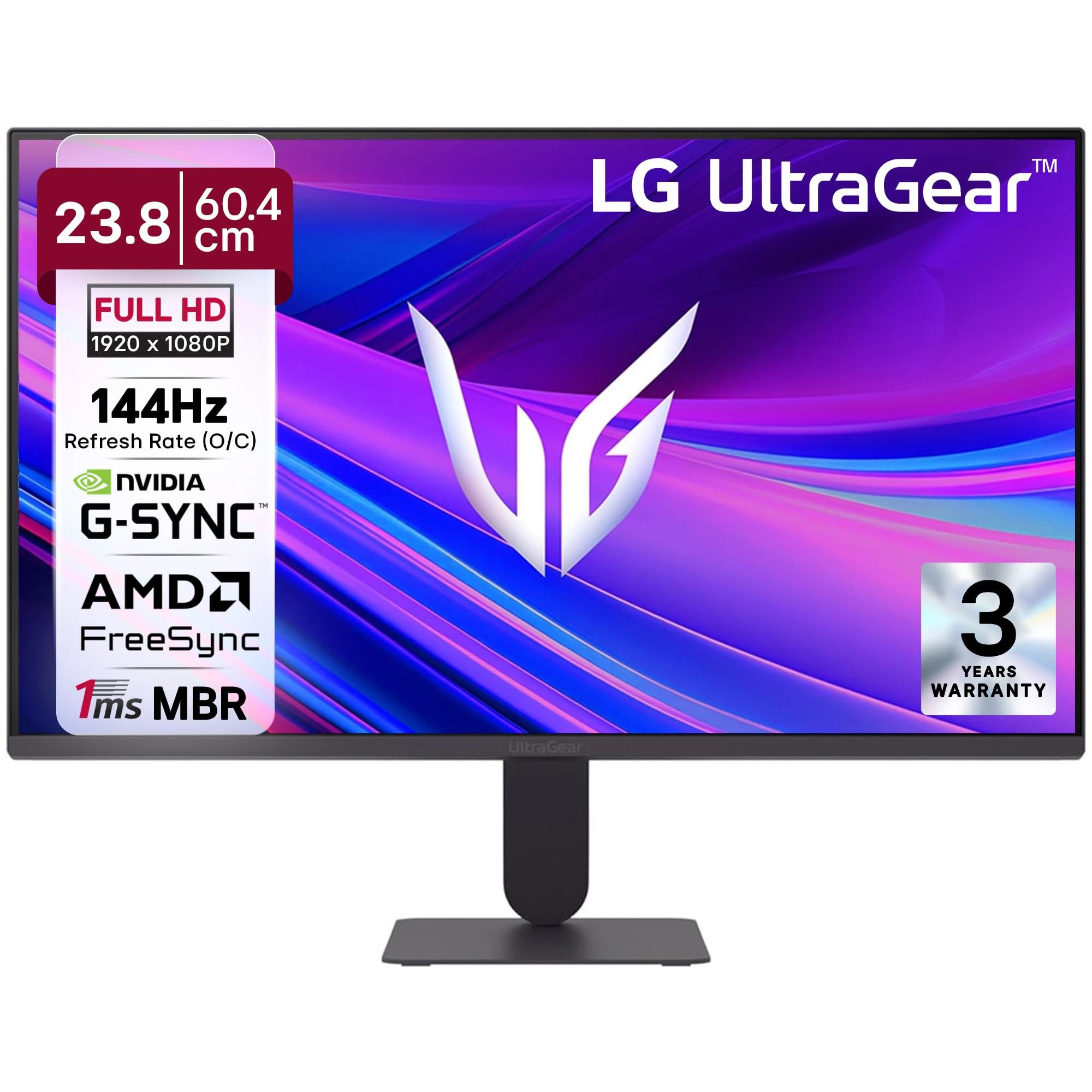 LG 24G411A 60.4 cm(24 Inch) Ultragear FHD(1920 x 1080) IPS Gaming Monitor, 1ms MBR, 144Hz (O/C), HDR10, NVIDIA G-Sync Comp...