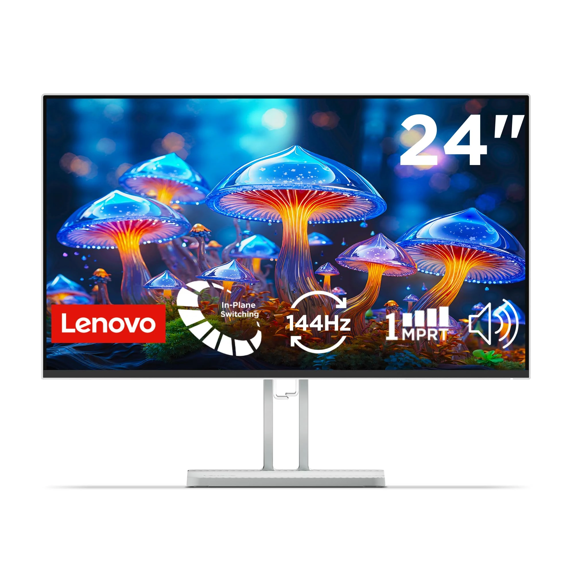 Lenovo L24-4C| 24 Inch (60.96cm) Ultraslim PC Monitor, IPS, FHD 1920x1080, 144Hz, 99% sRGB, 1ms, 2x3W Speakers, HDMI, Disp...