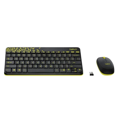 Logitech MK240 Nano Wireless USB Keyboard and Mouse Set, 12 Function Keys 2.4GHz Wireless, 1000DPI, Spill-R...