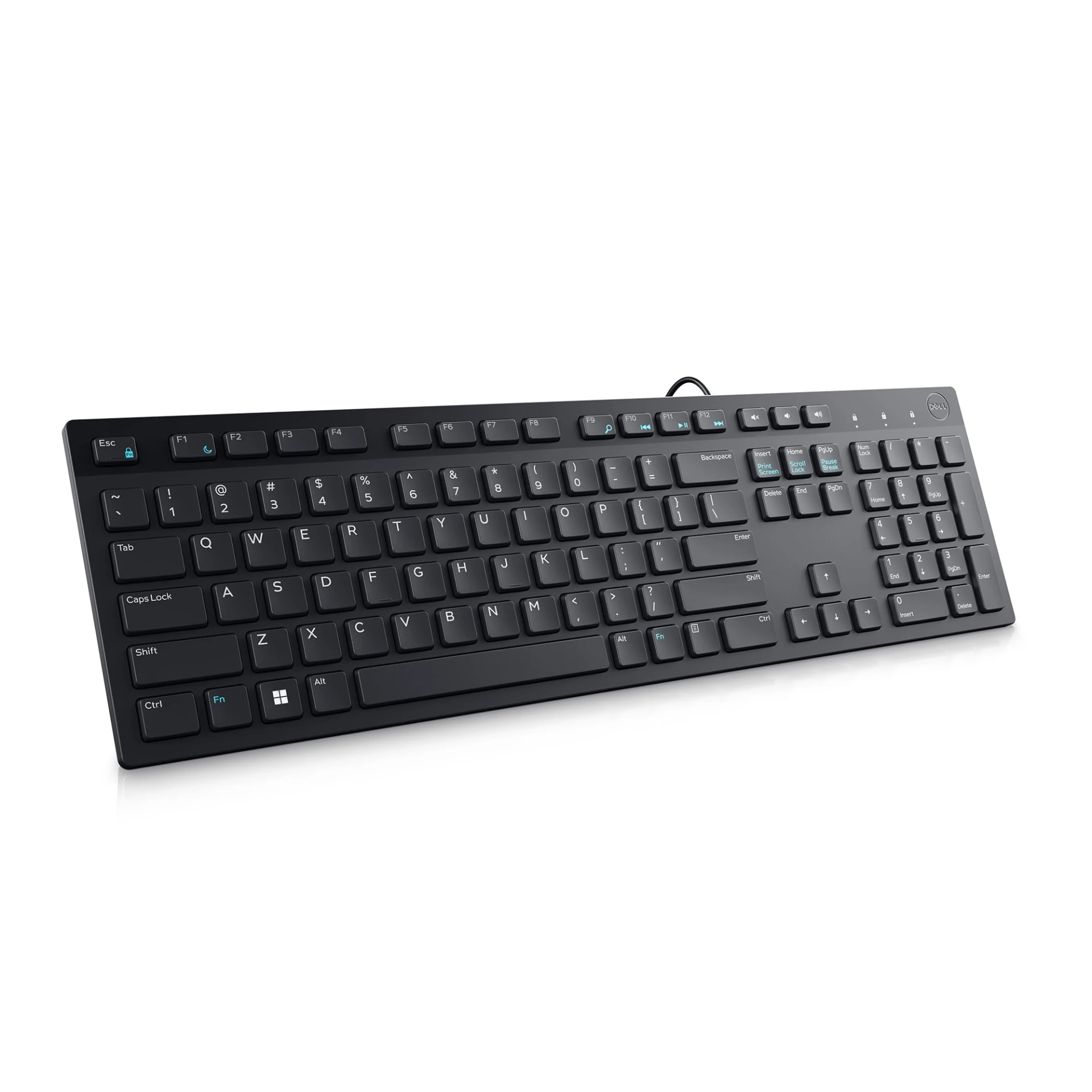 Dell KB216 Wired Multimedia Keyboard - Full-Size Layout with USB Interface, Chiclet Keys, Spill Resistance with 3 Indicato...