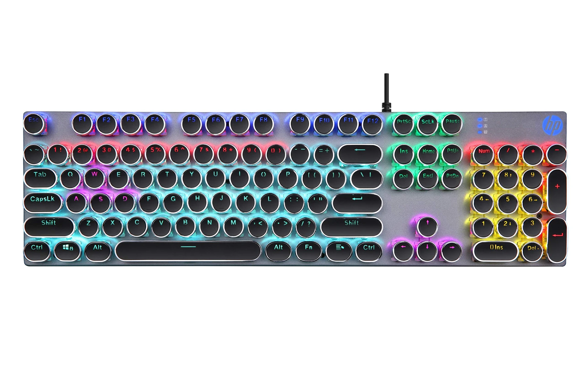 HP GK400Y Mechanical Gaming Keyboard/Light Sync Backlit/Auto-Sleep Mode/RGB Colour/Full-Size Mechanical Key...