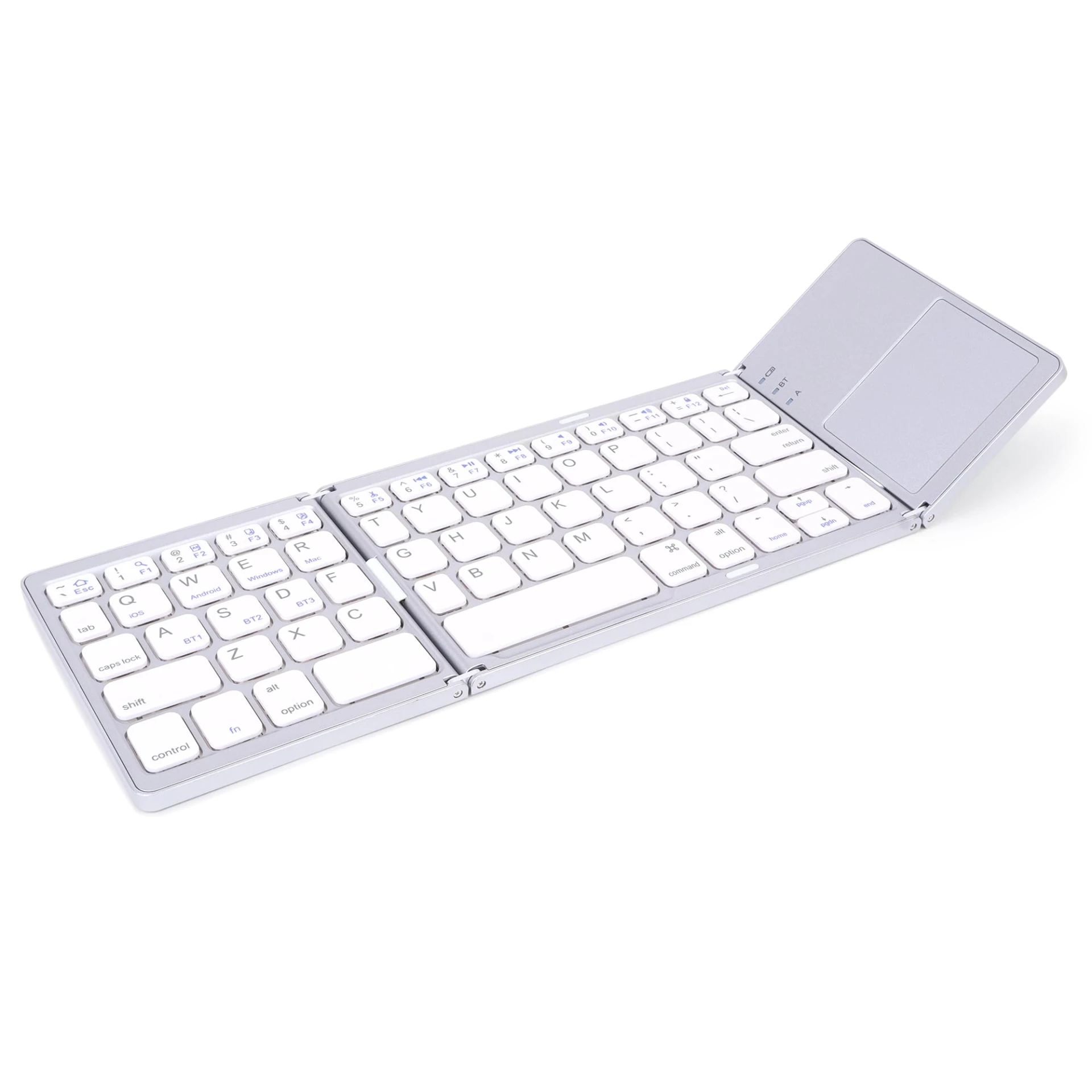 BITECHKART Foldable Bluetooth Keyboard, Pocket Size Portable Mini BT Wireless Keyboard with Touchpad for An...