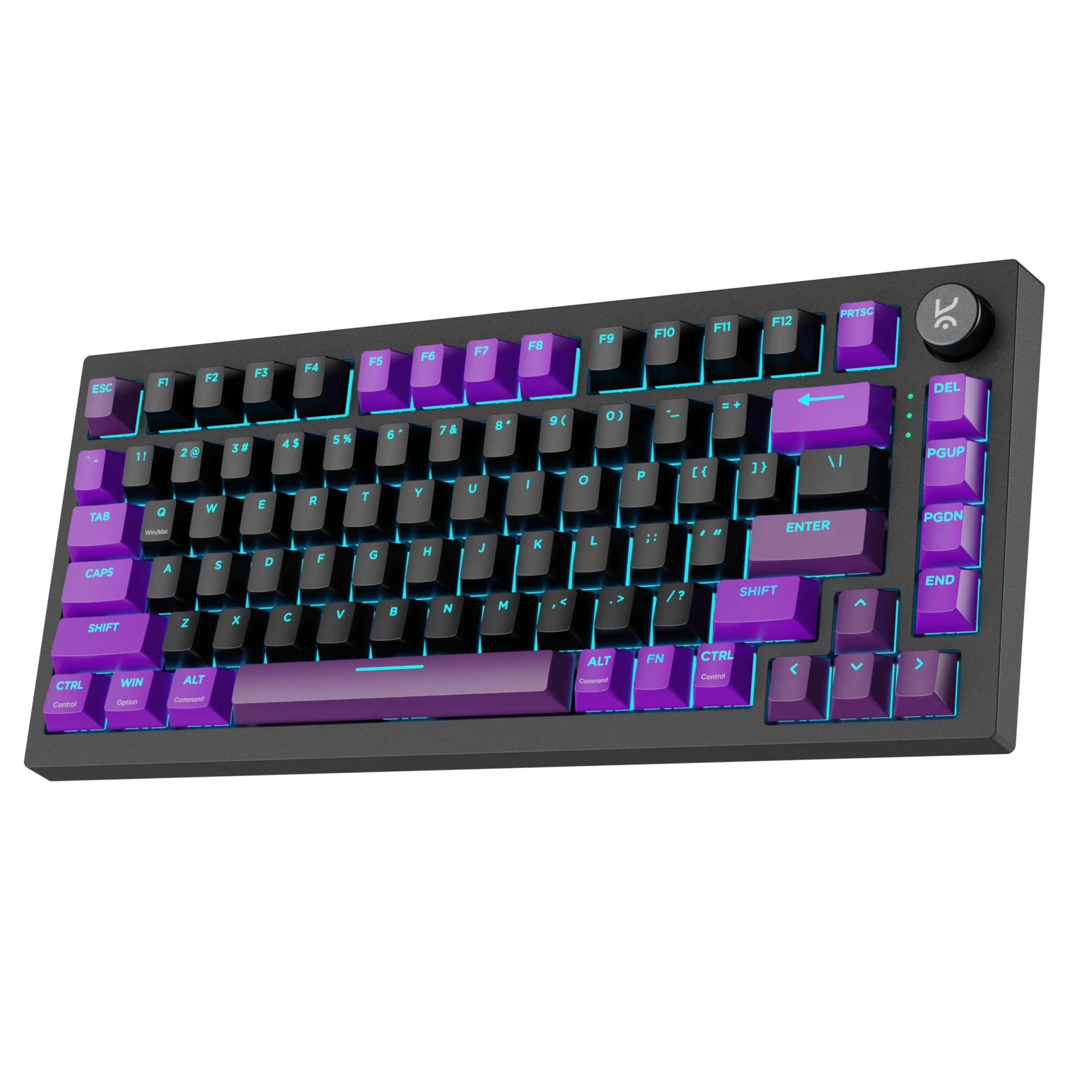 Kreo Swarm 75% Wireless Mechanical Keyboard with Pass-Through Keycaps, Advanced Web Software, Pre-lubed Switches, 5-pin Ho...