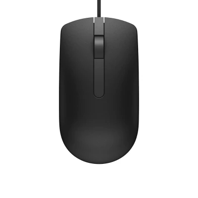 Dell MS116 Wired Mouse, 1000 DPI, Scrolling Wheel, 2 Buttons, 1 x USB, Optical LED Tracking, Plug and Play, Scrolling Whee...