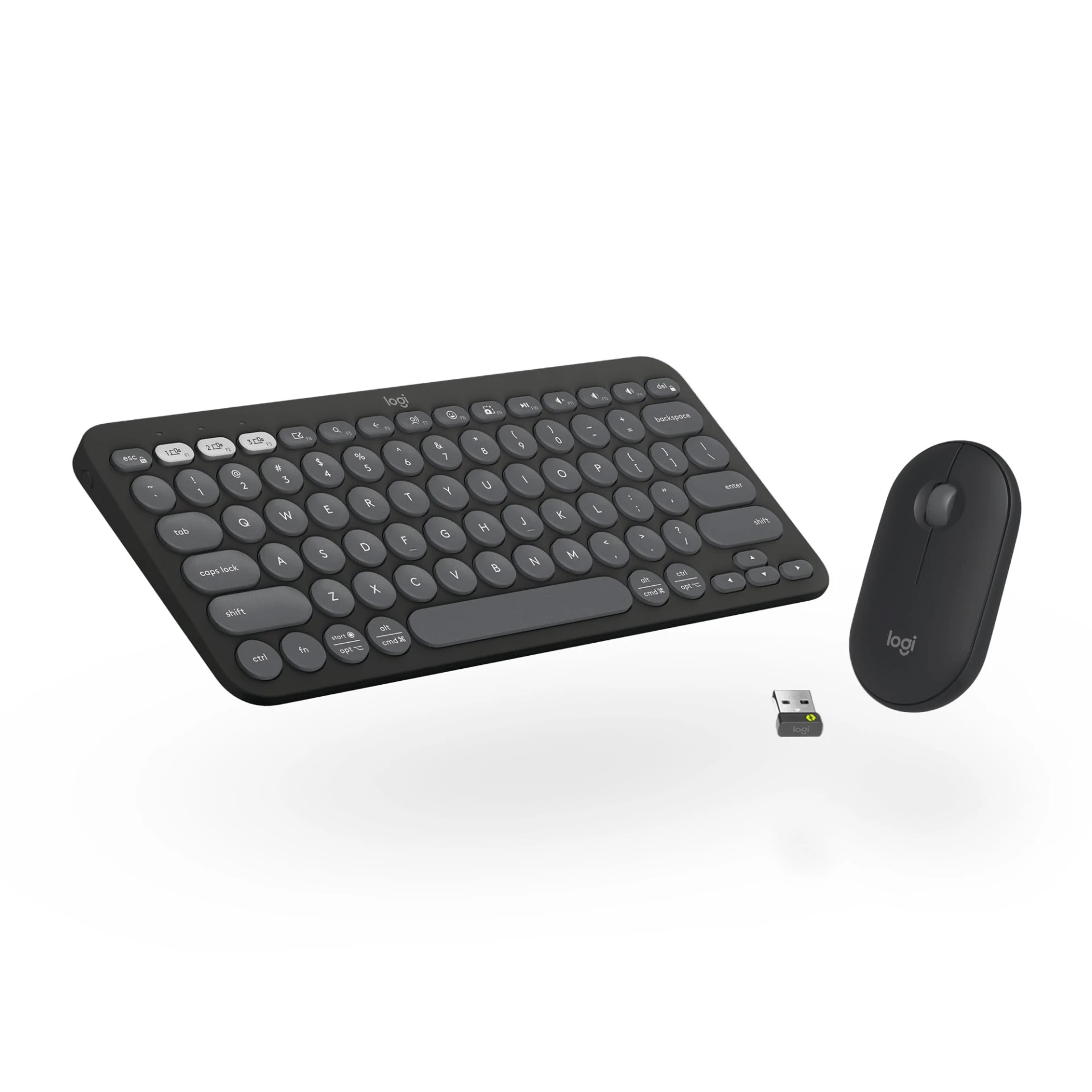 Logitech Pebble 2 Combo, Wireless Keyboard and Mouse, Quiet and Portable, Customisable, Logi Bolt, Bluetooth, Easy-Switch ...