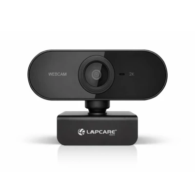 Lapcare 2K USB Webcam, 5P Lens, 5.0MP Camera, Noise isolating Microphone,Auto-White Balance, Auto-Exposure, Built-in Mic, ...