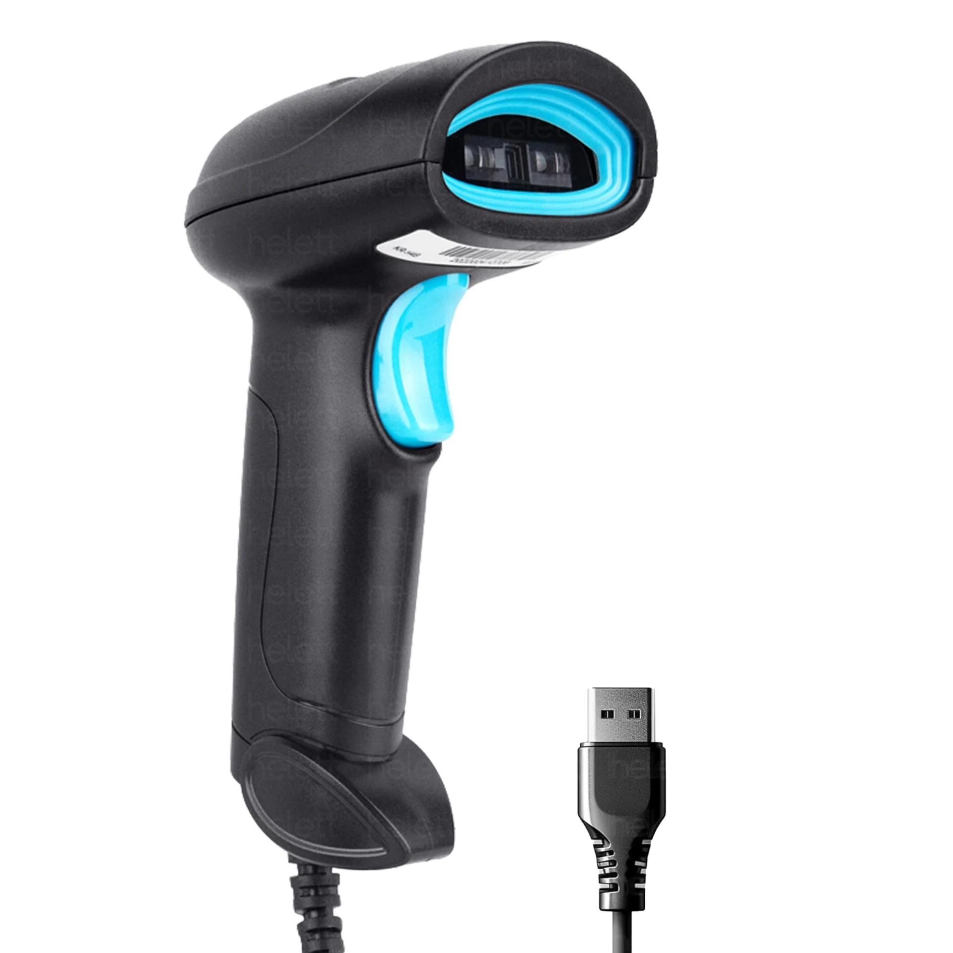Helett® HT410 Lite Barcode Scanner Wired USB Handheld 1D Laser Scanner | Plug & Play | Fast Scanning | Retail POS, Warehou...