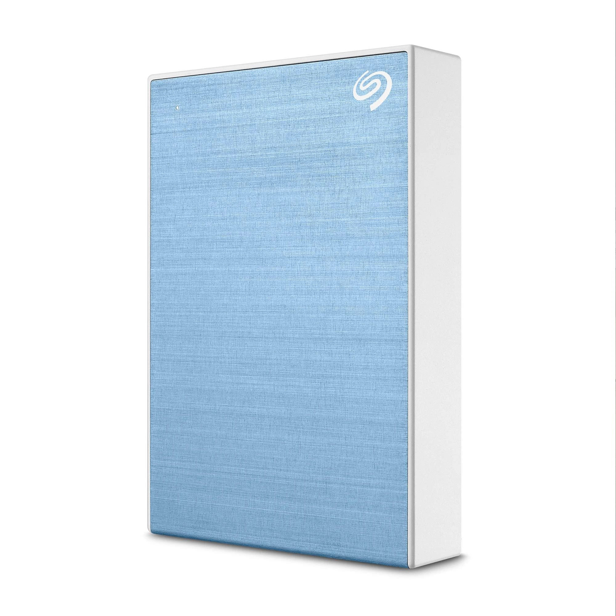Seagate One Touch 4TB External HDD with Password Protection – Light Blue, for Windows and Mac, with 3 yr Da...