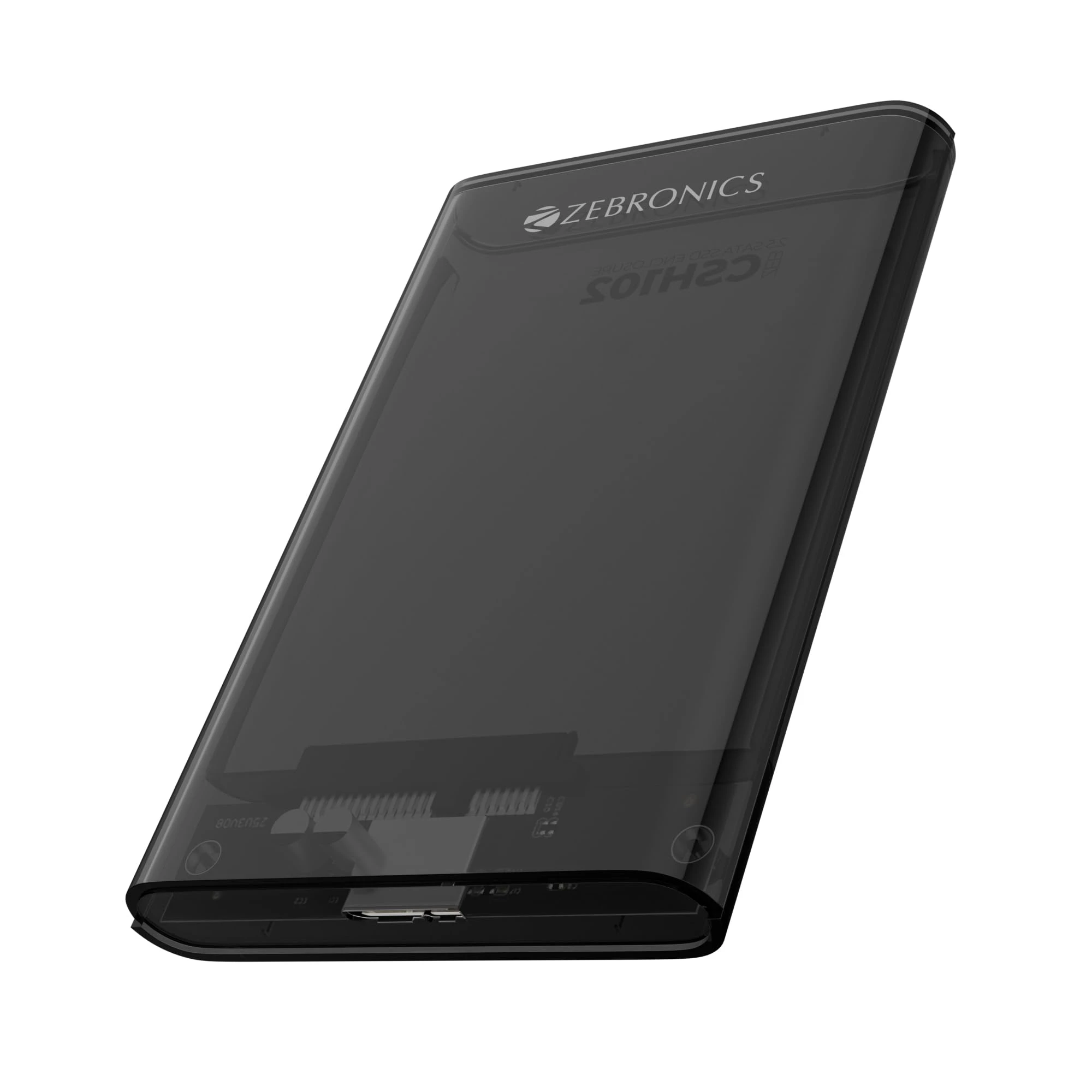 Zebronics 2.5" SSD/HDD Enclosure, Max. 4TB Storage, Upto 5Gbps Transfer Speed, Tool-Free Slide Design, USB to Micro B Conn...