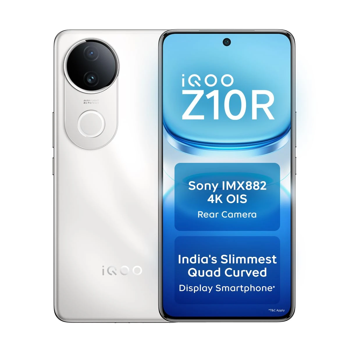 iQOO Z10R 5G (Moonstone, 12GB RAM, 256GB Storage) | 32MP 4K Selfie Camera | Quad-Curved AMOLED Display | Dimensity 7400 Pr...