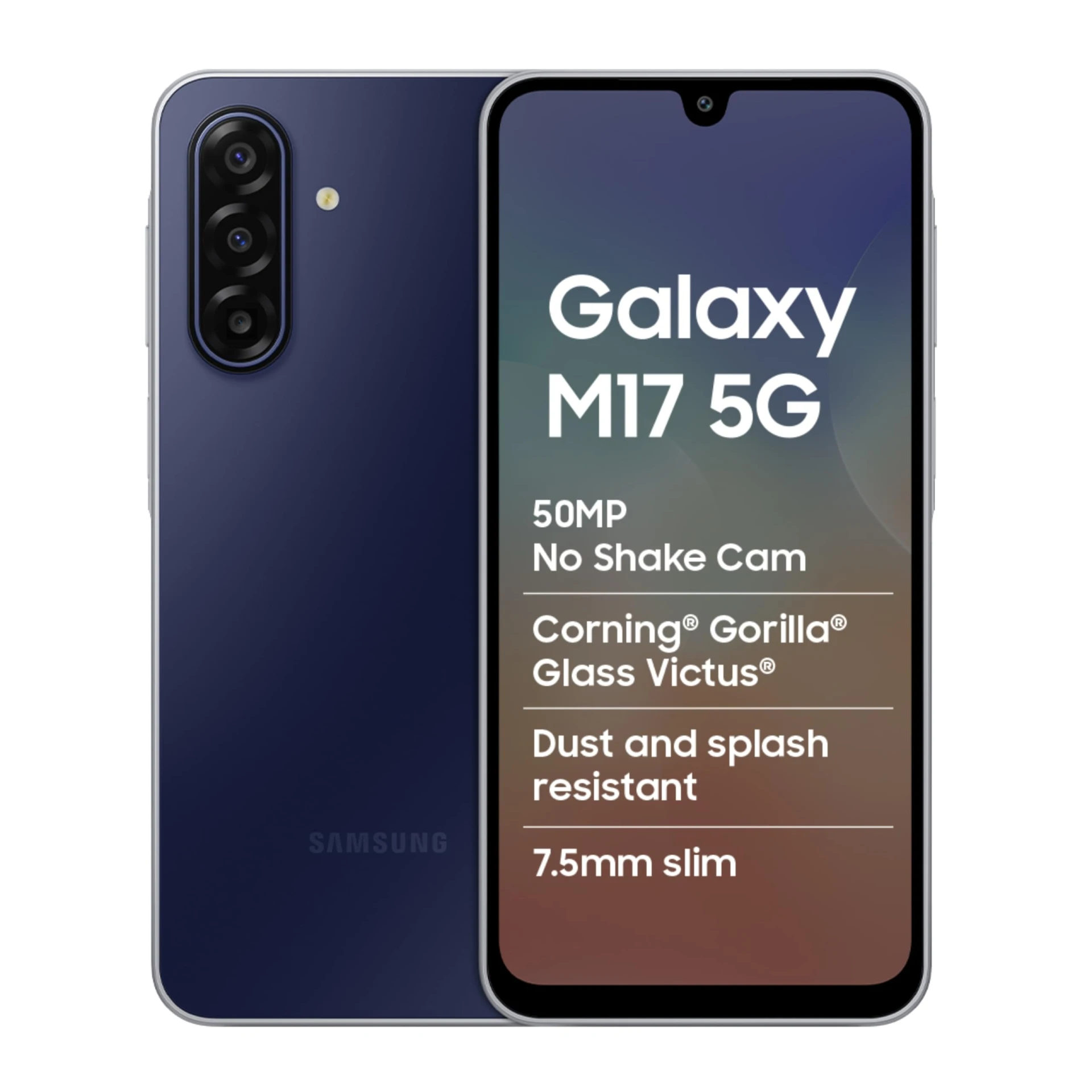 Samsung Galaxy M17 5G Mobile (Sapphire Black, 4GB RAM, 128GB Storage) | 50MP OIS Triple Camera | Gorilla Glass Victus | IP...