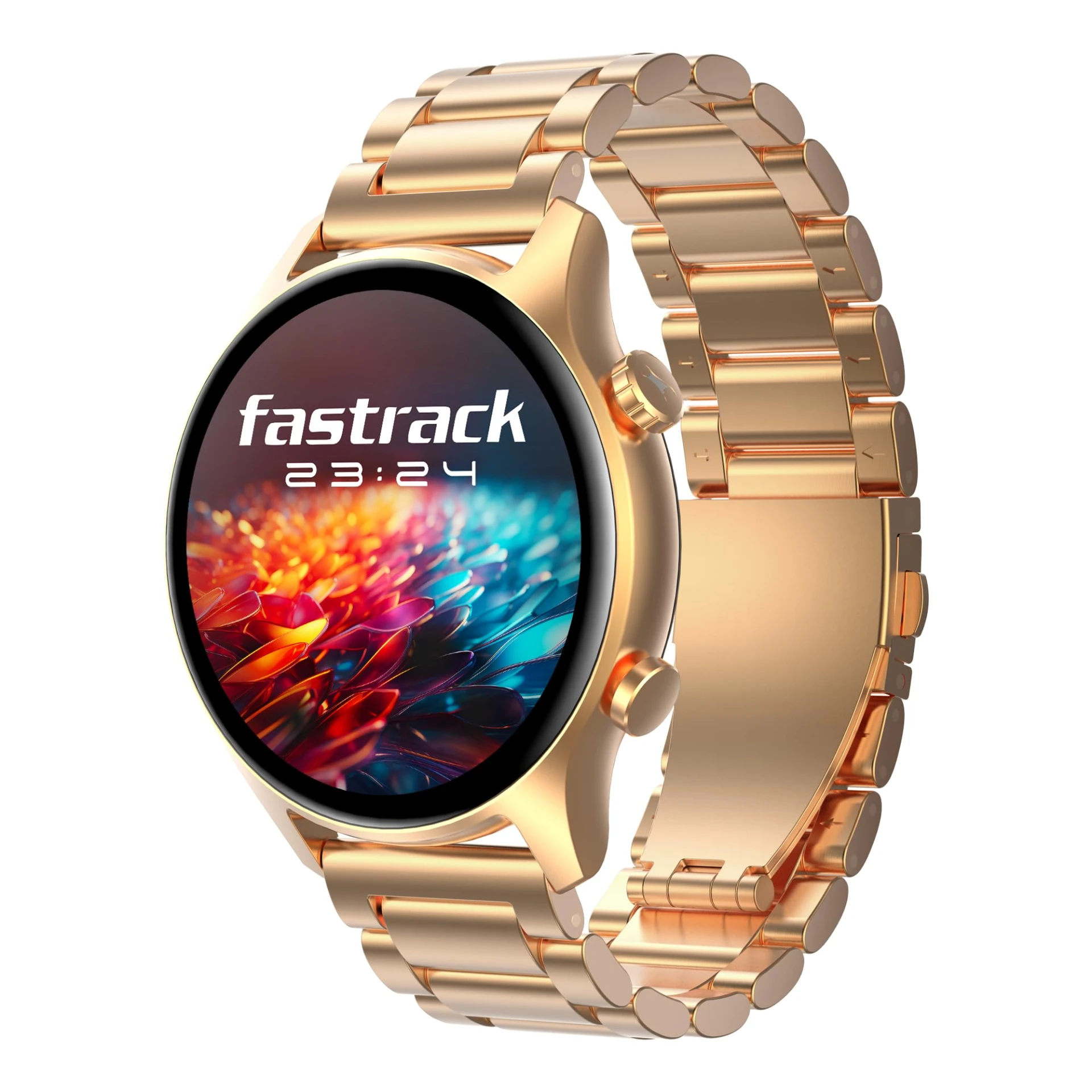 Fastrack Astor FR2 Pro 1.43" AMOLED Stainless Steel Smart Watch with SpO2, Heart Rate, BT Calling, Adaptive...