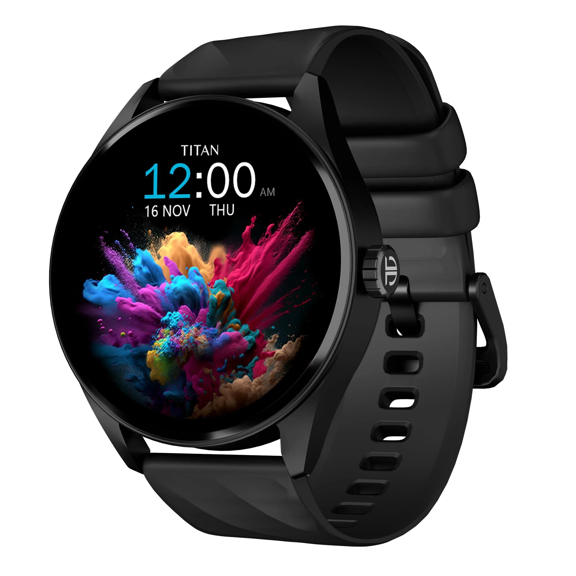 Titan Crest 1.43” AMOLED Smart Watch with BT Calling, AI Morning Briefs, Functional Crown, Health Tracking, Aluminium Bod...