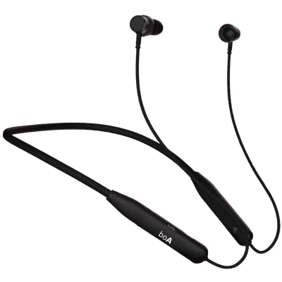 boA Bluetooth Neckband Earphones with Deep Bass, Type C Fast Charging, Ergonomic Neckband Fit, Clear Voice Calls, Comfort ...