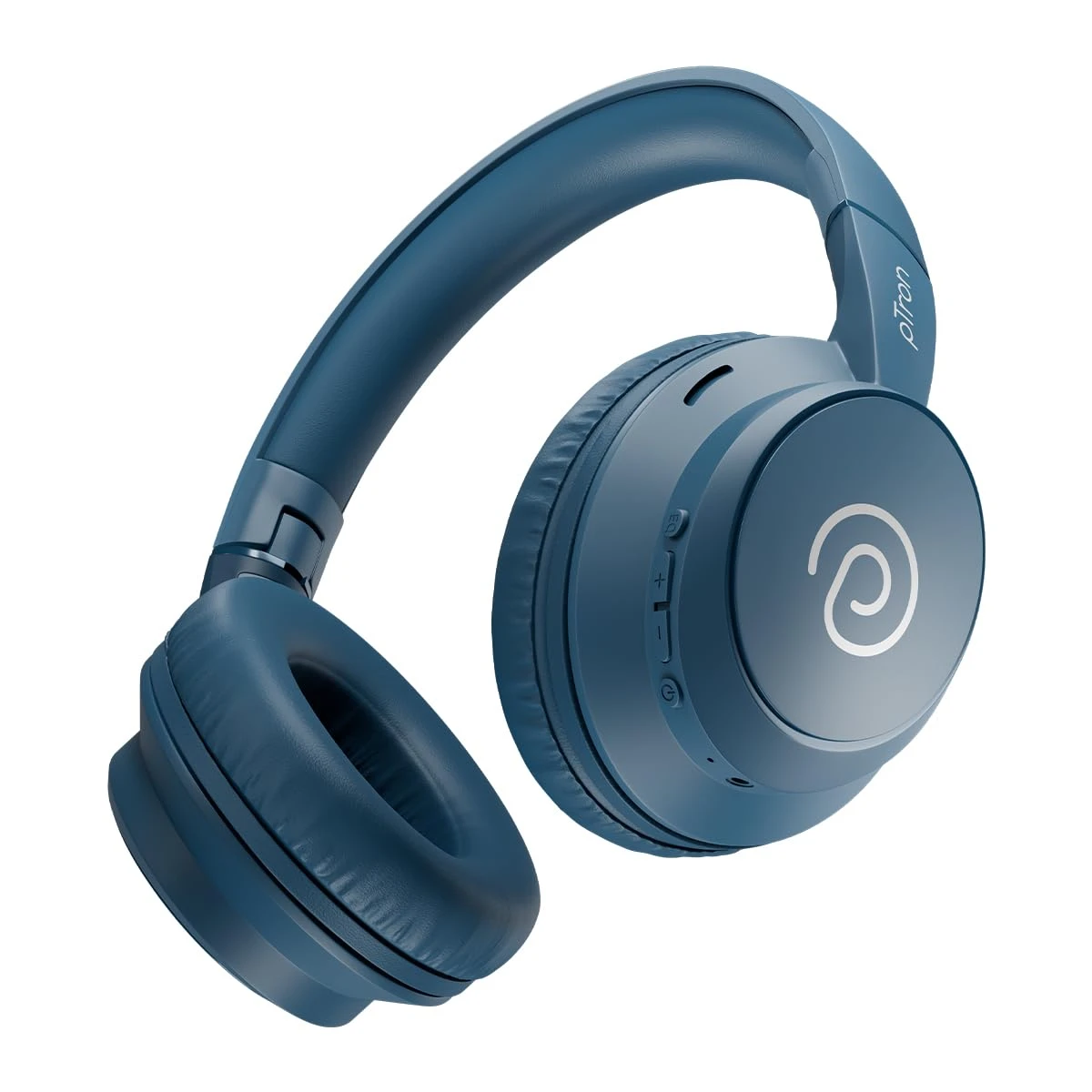 pTron Studio Evo 70hrs Playtime Wireless Over Ear Headphones w/HD Mic, Dual Device Pairing, Low-Latency Game/Movie/Music M...