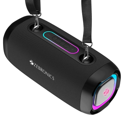 ZEBRONICS Sound Feast 85, Portable Bluetooth Speaker, 30 Watts, Upto 7 Hours Playback, Dual Passive Radiato...