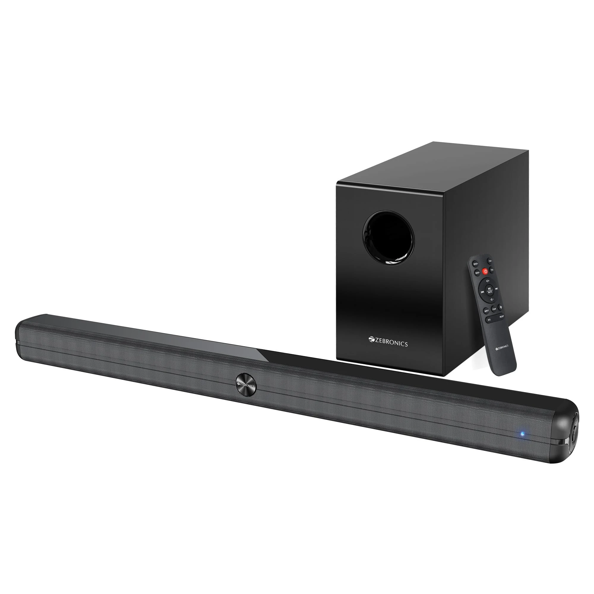 ZEBRONICS 120 Watts Soundbar, Home Theatre, Dual Racetrack Drivers Soundbar, 13.33cm Subwoofer, HDMI ARC, Bluetooth v5.1, ...
