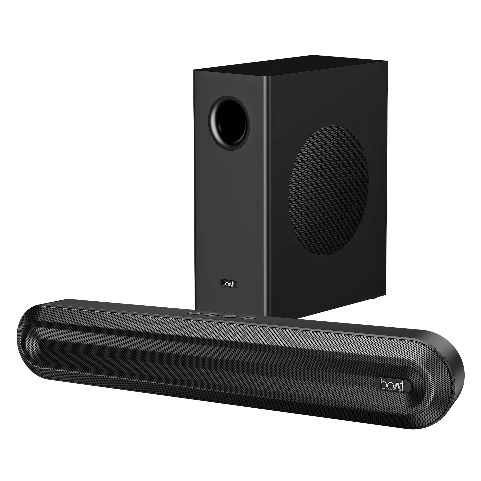 boAt Aavante 2.1 300, 40W Signature Sound, 2.1 CH w/Wired Subwoofer, Multiple Ports, EQ Modes, Remote Control, Bluetooth S...