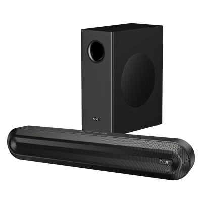 boAt Aavante 2.1 300, 40W Signature Sound, 2.1 CH w/Wired Subwoofer, Multiple Ports, EQ Modes, Remote Control, Bluetooth S...