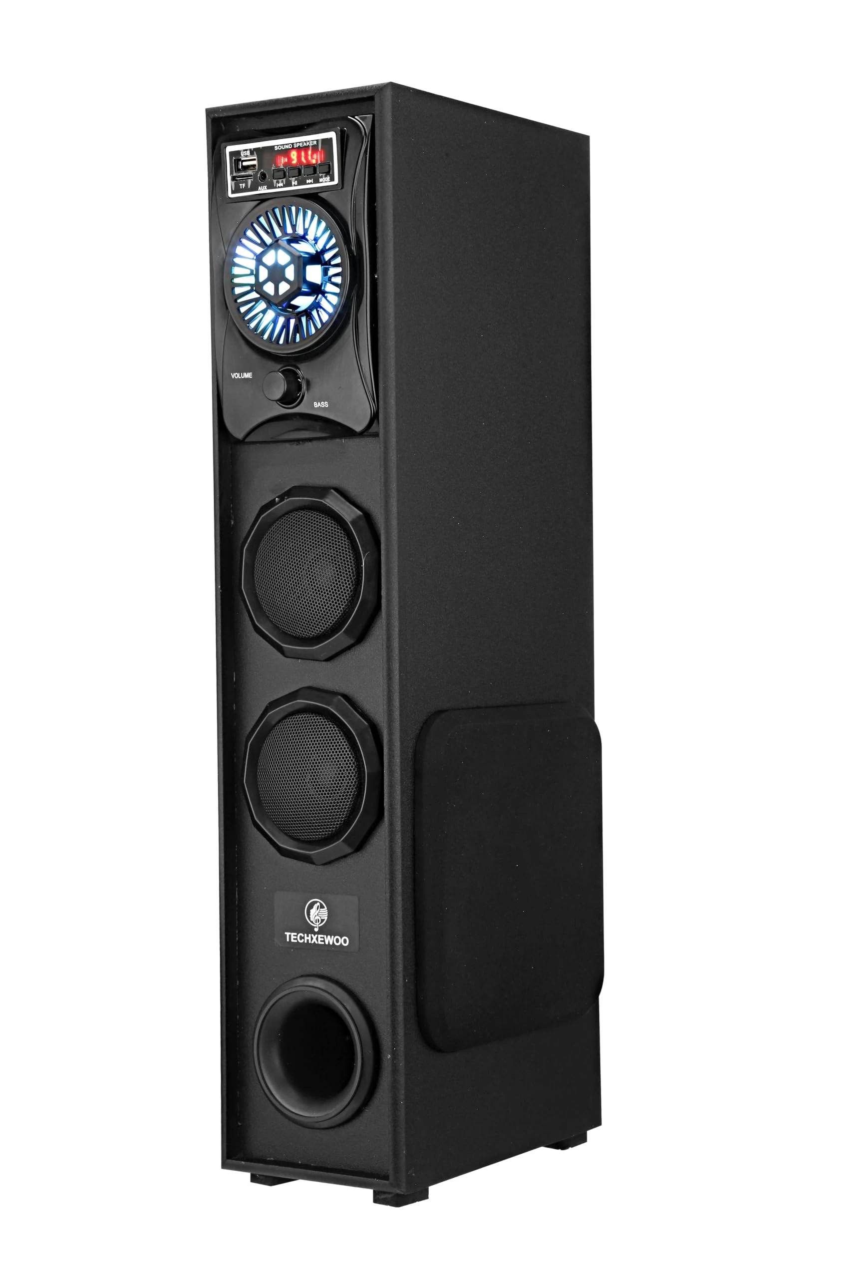 TECHXEWOO PS-511 Dj Mini-80W 5.25 Inch Single Bluetooth Home Theater Party Subwoofer Floor Standing Speaker 3 Inch Dual Sa...