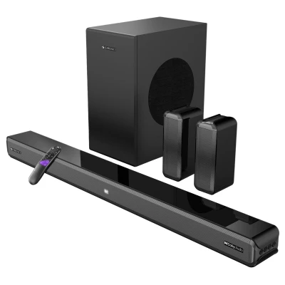 ZEBRONICS Juke BAR 9510WS PRO Dolby 5.1 Soundbar, Dolby Audio, 600 Watts, Wireless (Dual Rear Satellites & 6.5" Subwoofe...