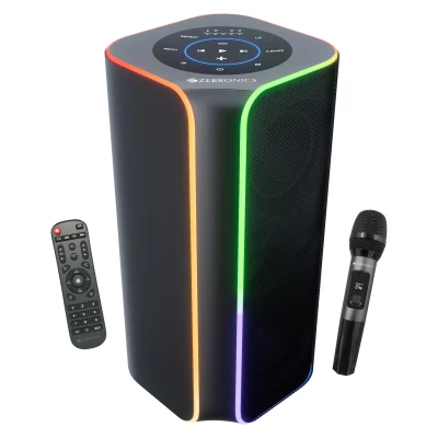 Zebronics 2026 Launch 120W Portable Party Speaker, Dual 13.33cm Drivers, Upto 7hrs Playback, Wireless Mic, ...