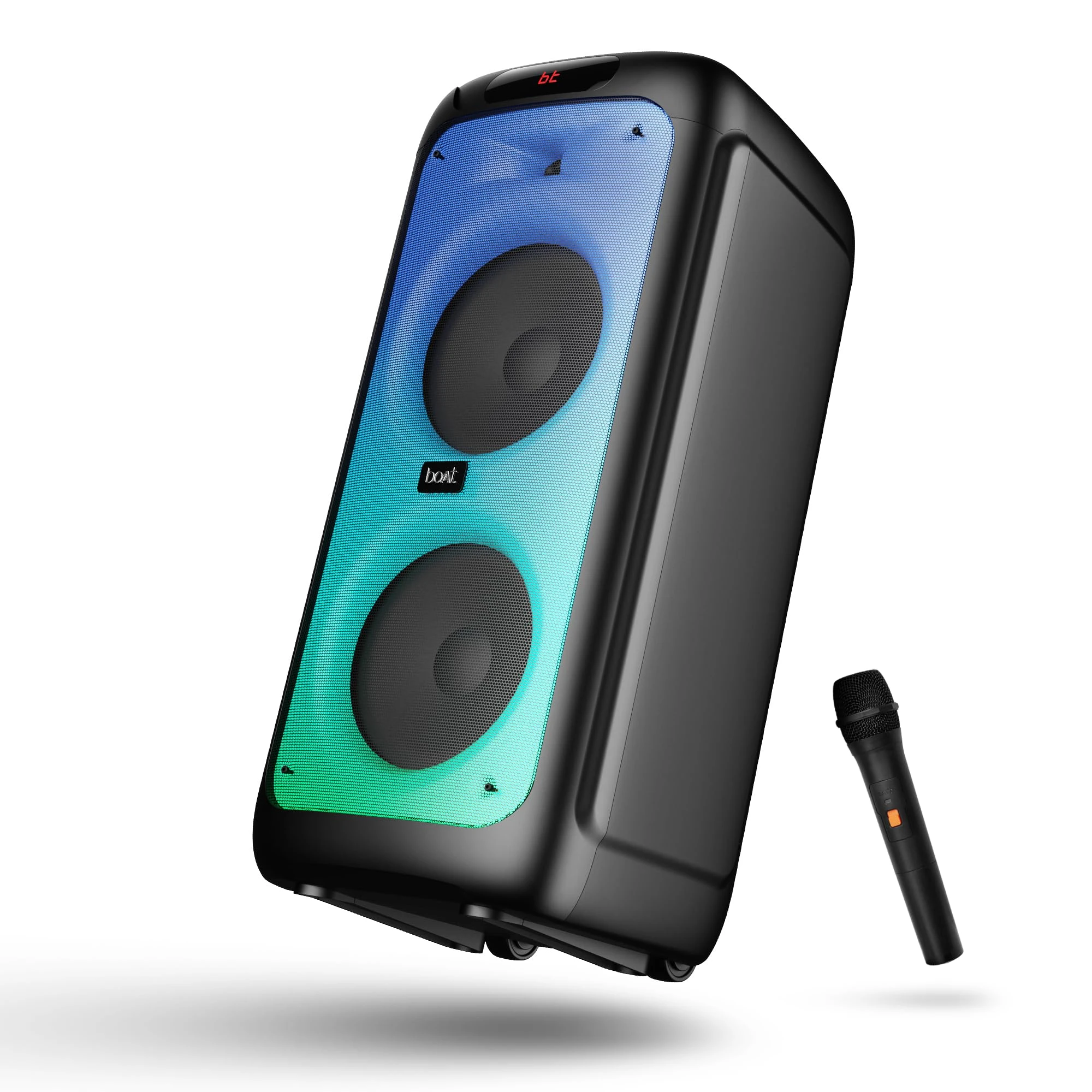 boAt Partypal 390/400 Speaker w/ 160 W Signature Sound, Karaoke with 2 Microphone Input Ports, Up to 6 hrs Playtime, EQ Mo...