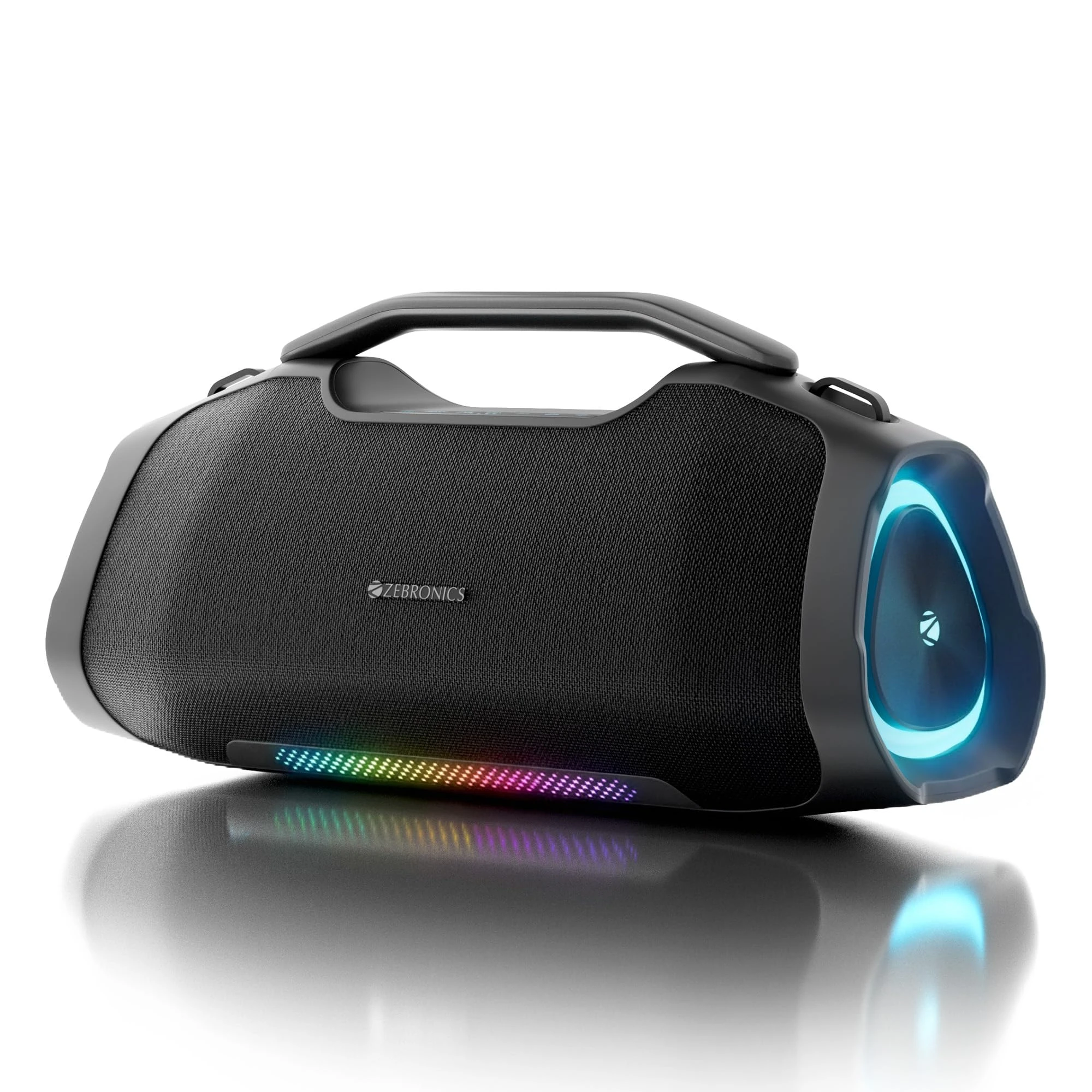 Zebronics 2026 Launch 75W Bluetooth Speaker, Upto 5Hrs Playback, Dual 78mm Drivers, 101mm Subwoofer, Dual Passive Radiator...