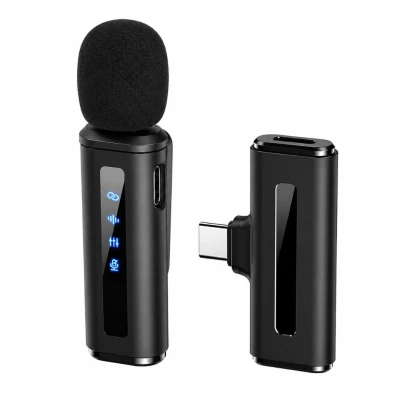 Digitek DWM-010 Mic Wireless with Type-C, Mic for YouTube Wireless Recording, 2.4GHz Wireless Microphone wi...