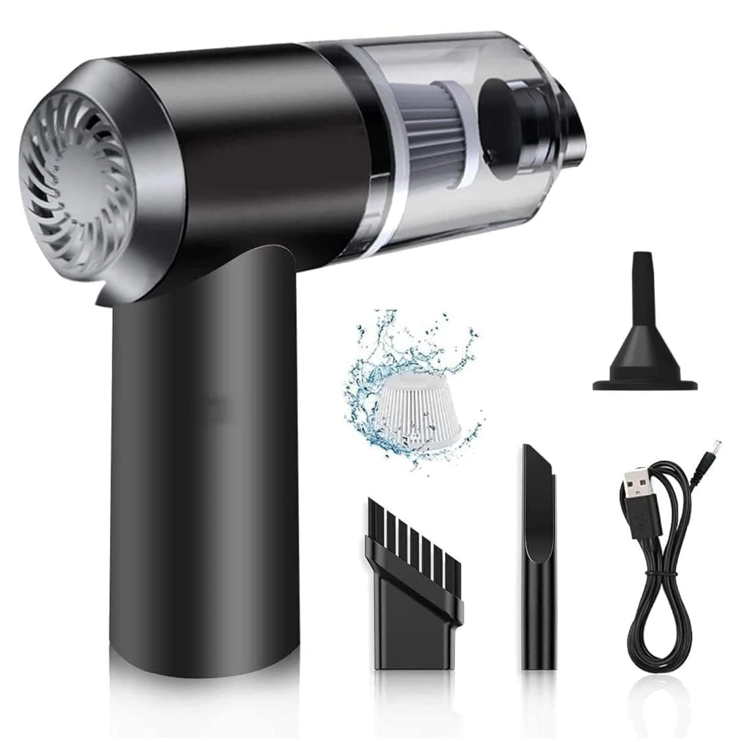 EzyShade 2 in 1 Portable Mini Car Vacuum Cleaner with Blower Rechargeable Wireless Handheld Vaccine Cleaner Vaccum for Hom...