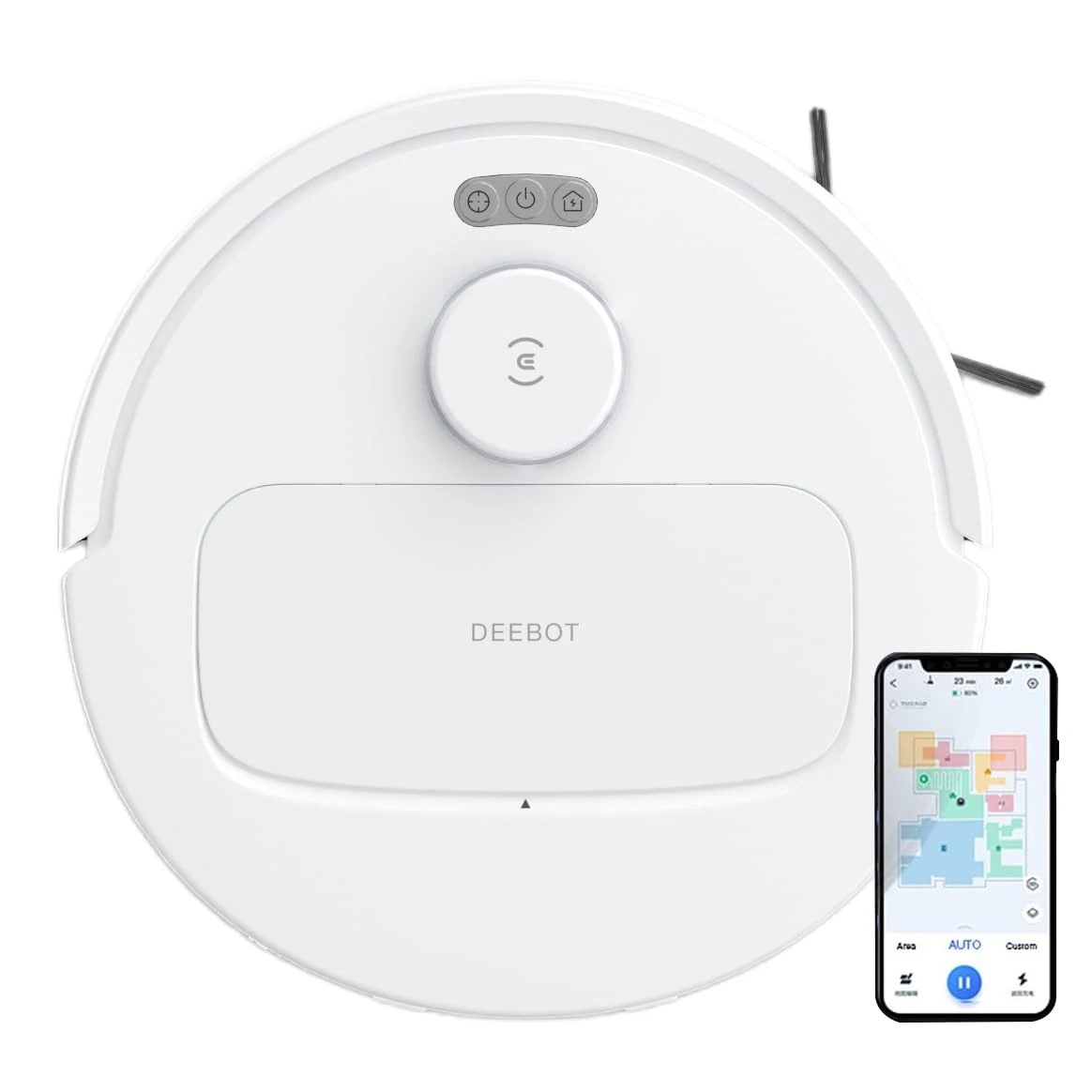 ECOVACS DEEBOT N30 White 2 in 1 Robot Vacuum Cleaner & Mop, New Launch, 10000 Pa Suction, 5200mAh Battery, ...