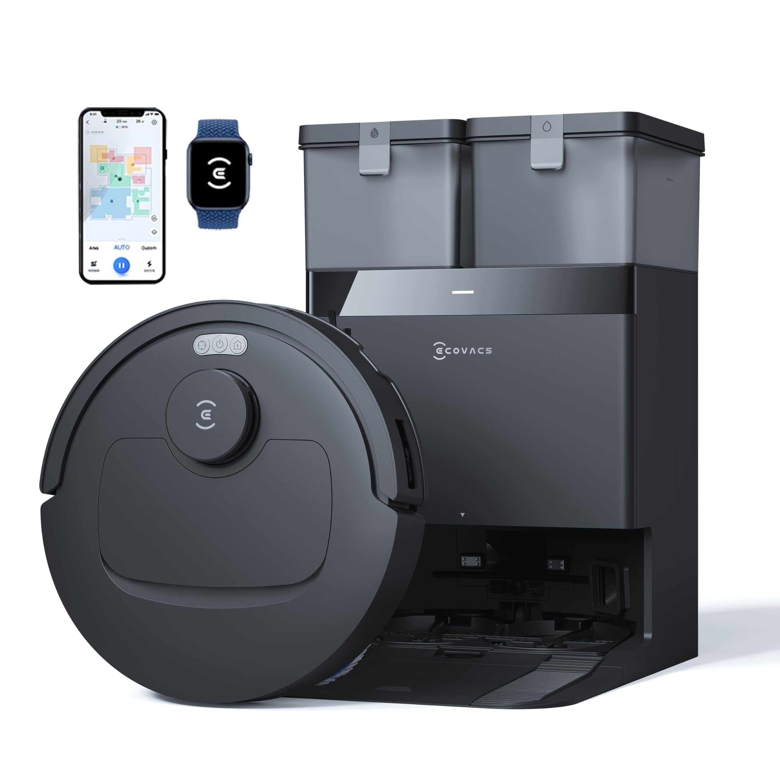 ECOVACS Deebot N50 PRO Omni 2 in 1 Robotic Vacuum Cleaner & Mop, 2026 New Launch 25000 Pa Suction, Self-Emptying Omni-Stat...
