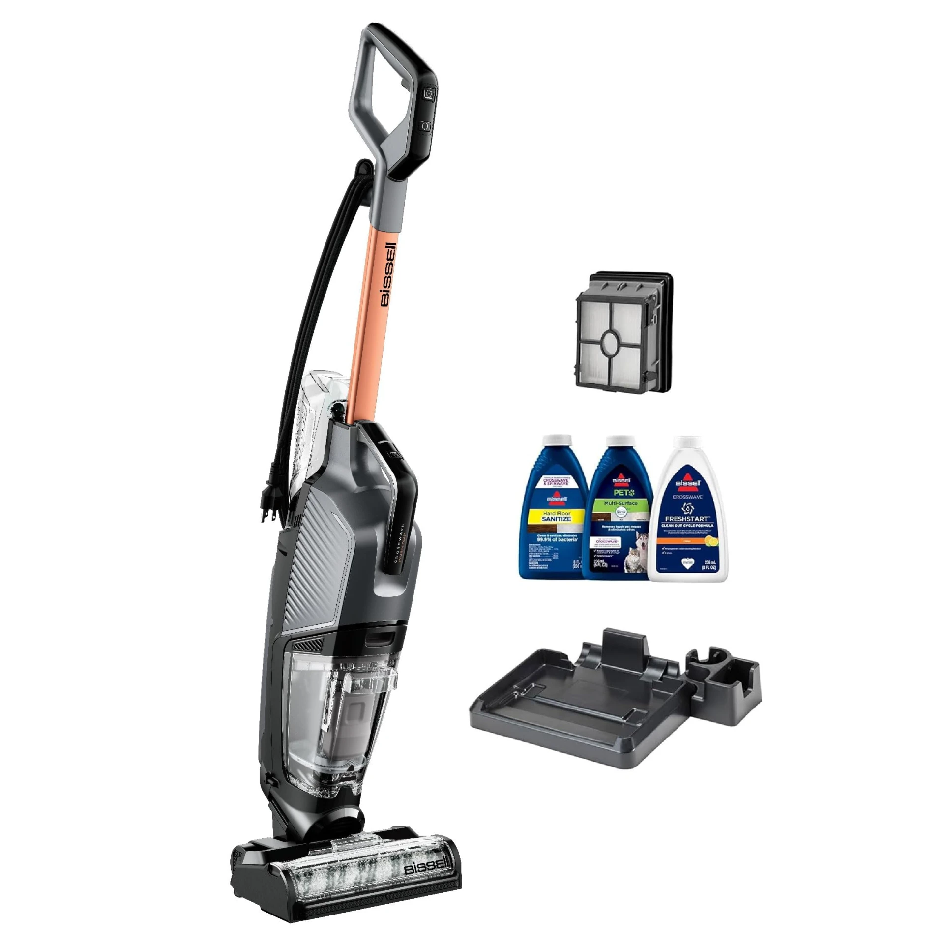 BISSELL® Crosswave™ HydroSteam™ Multi-Surface Corded Upright Vacuum Cleaner for Floors & Carpets | Hydroste...