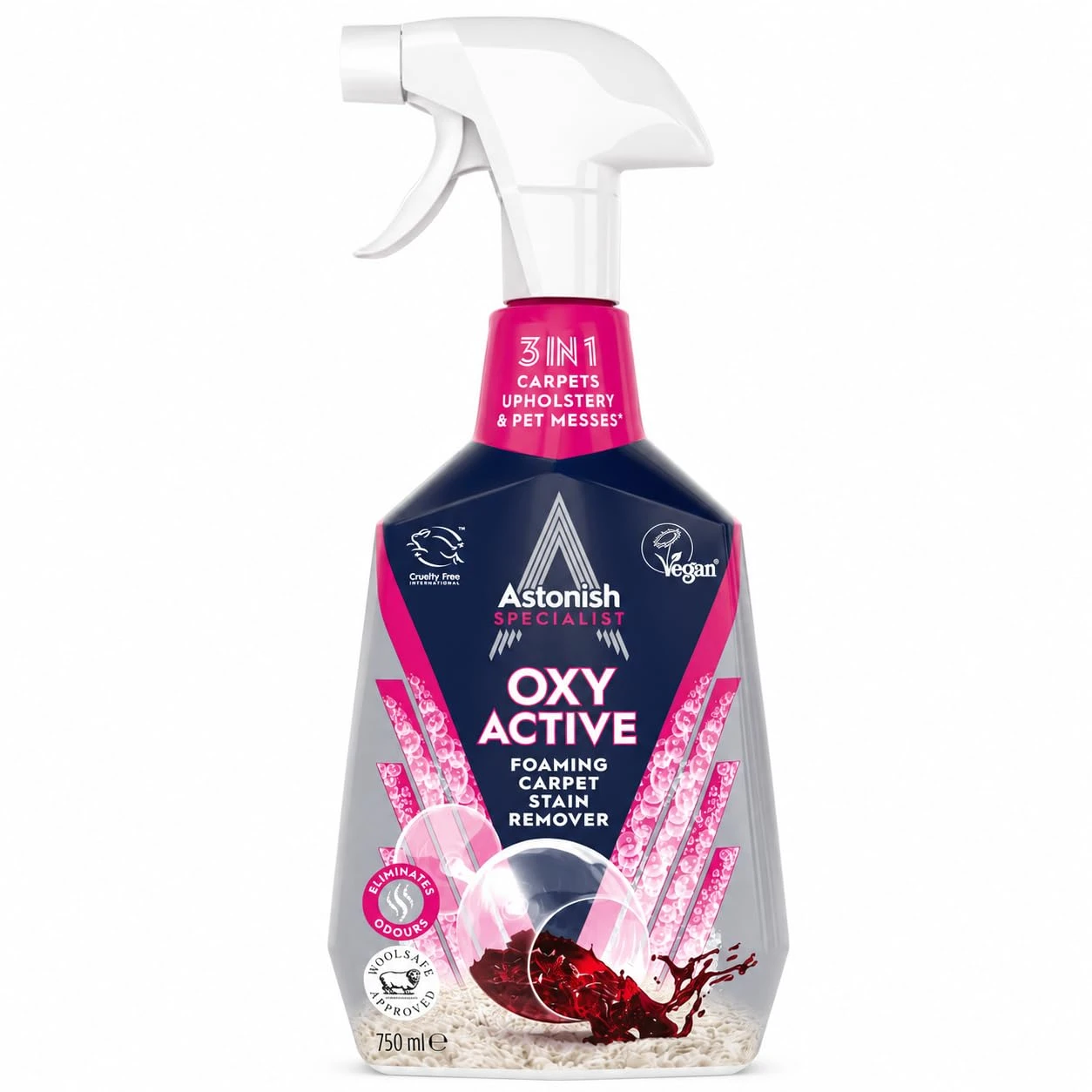 Astonish Specialist Carpet & Upholstery Cleaner & Tough Stains Remover Spray 750ml, for Fabrics and Laundry, Deep Cleaning...